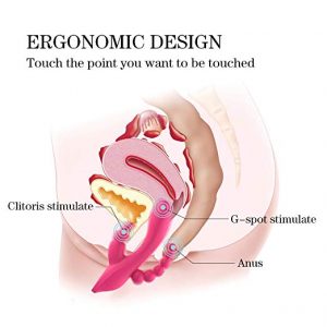 Adorime – Rechargeable 3 in 1 Clitoris Anal Stimulating Dildo Massager