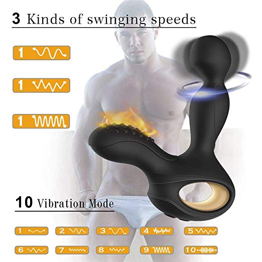 Prostate Massager Vibrating Rotating Vibrating Anal Butt Plug