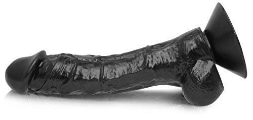 Healthy Vibes – 10 inches Thick Realistic Dildo with Balls (Black)