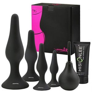 Hisionlee Medical Silicone Sensuality Black Anal Butt Plugs