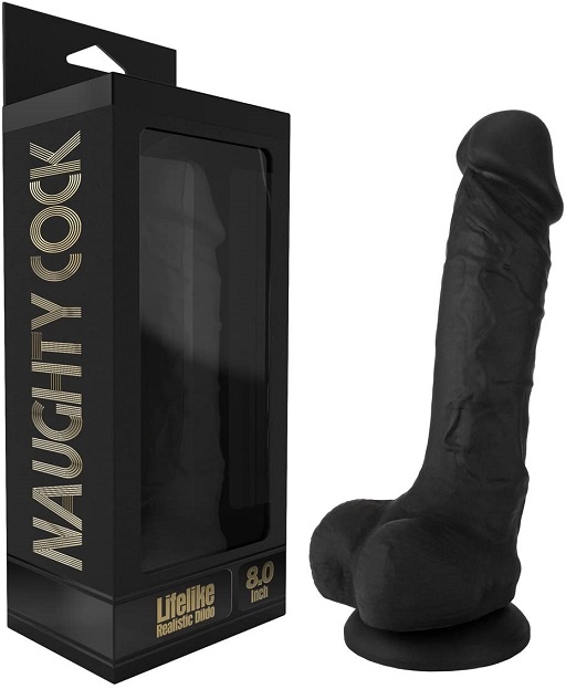 Naughty Cove - 8 Inch Silicone Dildo Sex Toy for Vaginal