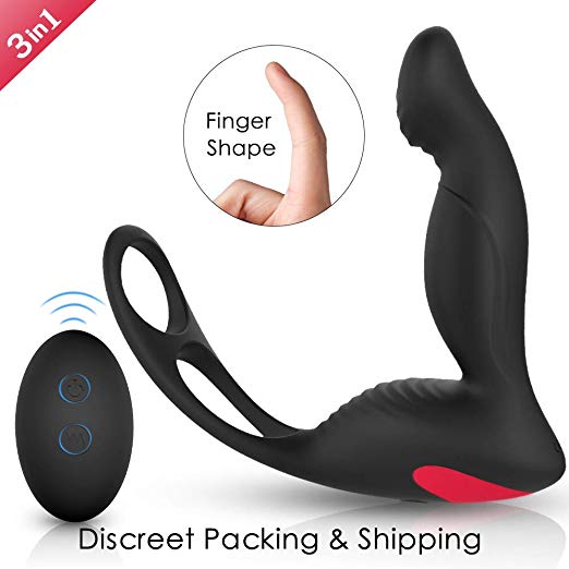 Loverbeby – 3-in-1 Remote Control Prostate Massager Vibrator with Penis Ring
