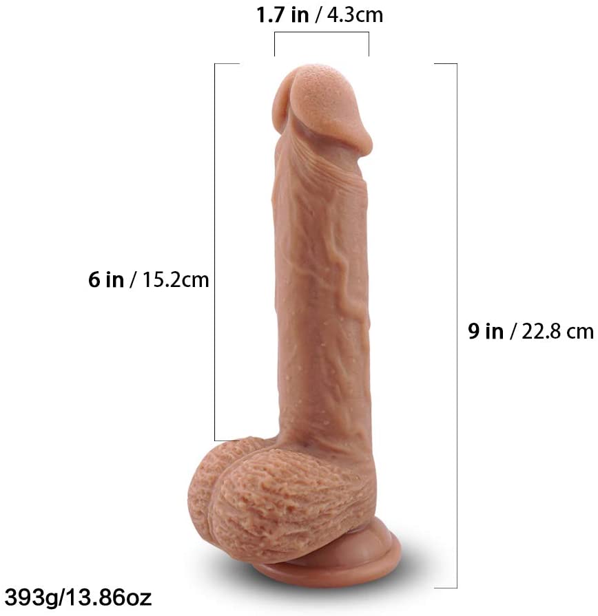 9 Inch Silicone Realistic Dildo Ultra-Soft Huge Dildos for Women