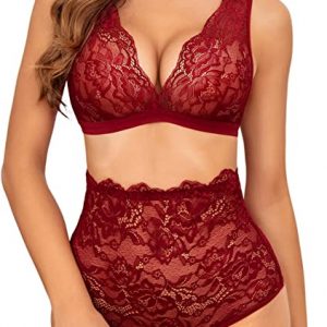 Avidlove - High Waist Sexy Bra and Panty Set