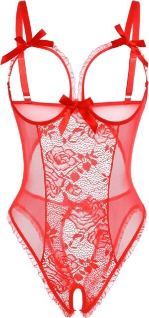 Avidlove - One Piece Lingerie Sexy Lace Babydoll Mini Bodysuit