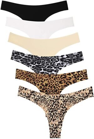 Wealurre - Women's Microfiber Low Rise No Show Thong Pantie