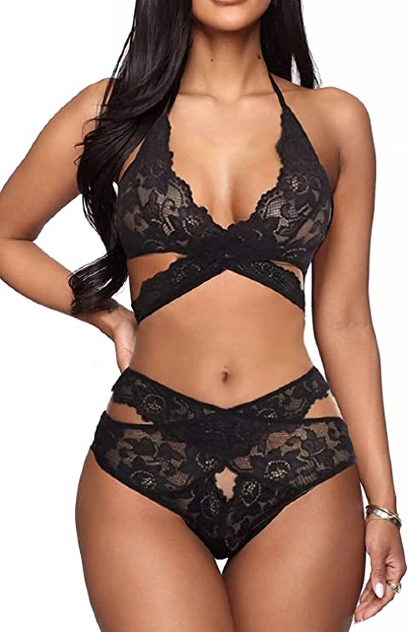 Donnalla Women Sexy Lingerie Set Two Piece Lace Bra And Panty
