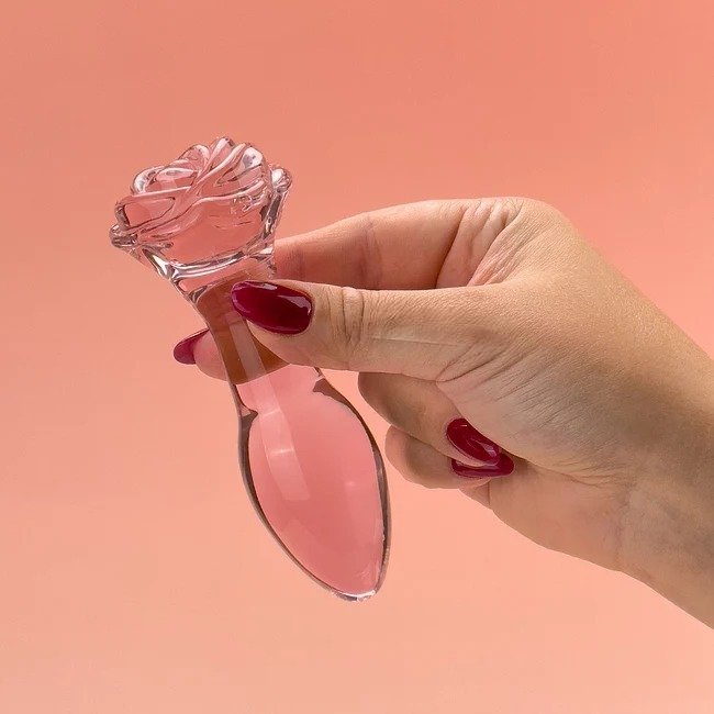 Rose Glass Butt Plug - Image 2