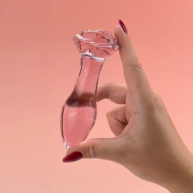 Rose Glass Butt Plug - Image 3